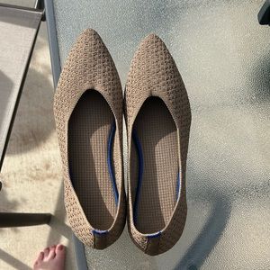 Frank Mully Taupe Women's Flats Pointed Toe - 8